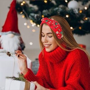 Red Beaded Headband